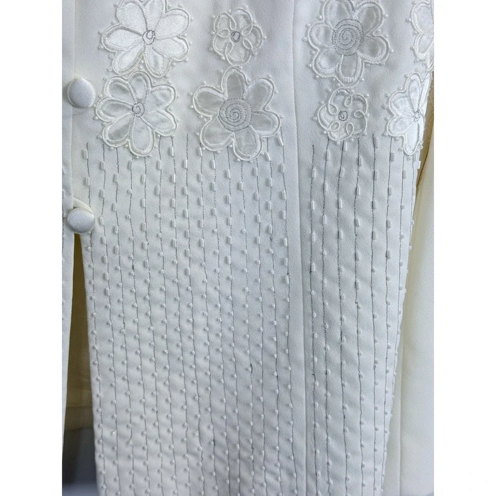 John Meyer Women's 16  Floral Embroidered Sequence Beaded Formal‎ Blazer Jacket